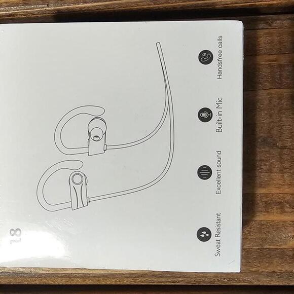 Wireless Sweat Resistant Earbuds with Built-in Mic - Excellent Sound - Picture 1 of 4